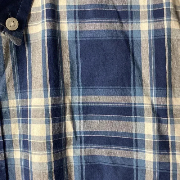 J CREW FACTORY SLIM FIT MENS SIZE MEDIUM  REIMAGINED BLUE GRAY PLAID SHIRT - Picture 5 of 13